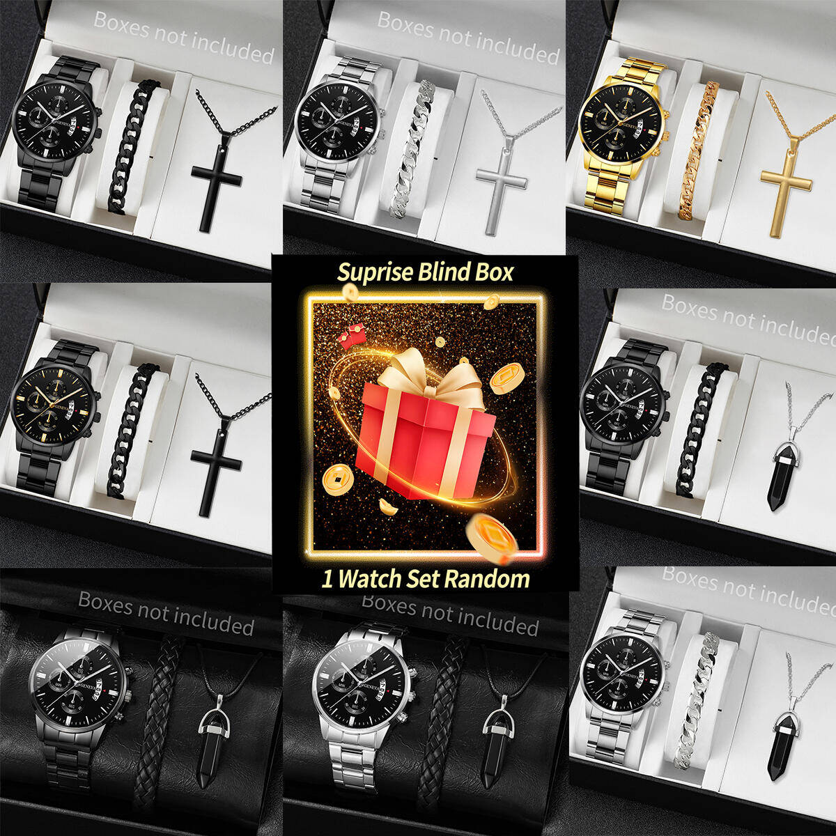Jewelry For Watches - Sürpriz Gizemli Saat Kör Kutu-3 Adet/takım